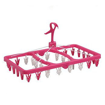 日本TOWA東和產業　繽紛曬衣夾(32夾)桃紅色