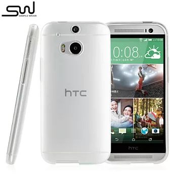 SIMPLE WEAR HTC One (M8) 專用 TPU 保護套 - 透白