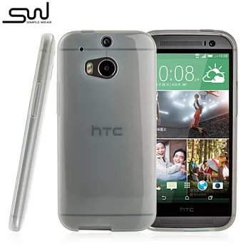 SIMPLE WEAR HTC One (M8) 專用 TPU 保護套 - 透灰