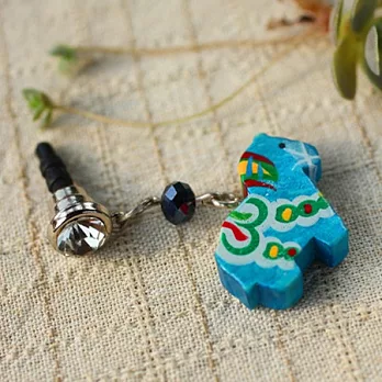 馬的(藍天藍)防塵塞吊飾‧輕靈之森手工療癒系