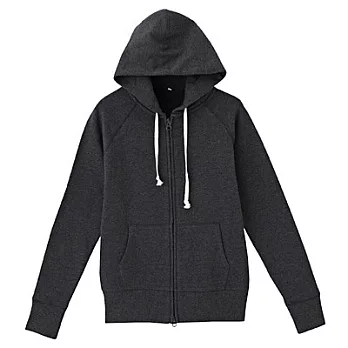 [MUJI 無印良品]女有機棉裏毛連帽外套S深灰