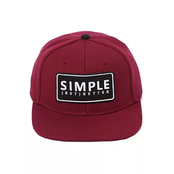 【CACO】NAVY．獨家經銷．立體SIMPLE棒球帽酒紅