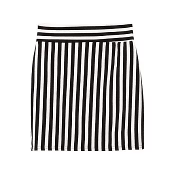 【CACO】CREAM PUNK．直條紋短裙(女)FREE白