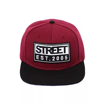 【CACO】STREET繡章棒球帽暗紅