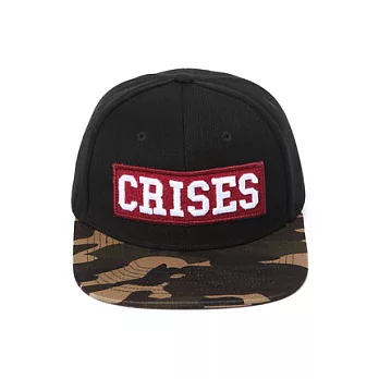 【CACO】CRISES迷彩繡章棒球帽黑