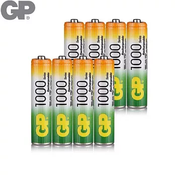 GP低自放鎳氫充電池4號1000mAh (8入超值包)