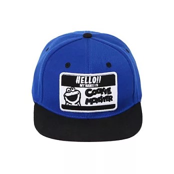 【CACO】芝麻街．授權款．COOKIE布章棒球帽丈青