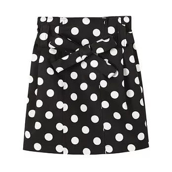 【CACO】CACO ST．美式街頭．圓點腰帶短裙(女)FREE黑