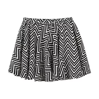 【CACO】CREAM PUNK．鋸齒紋短裙(女)FREE白