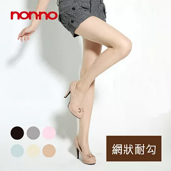 【non-no儂儂】透膚美肌網狀褲襪-膚
