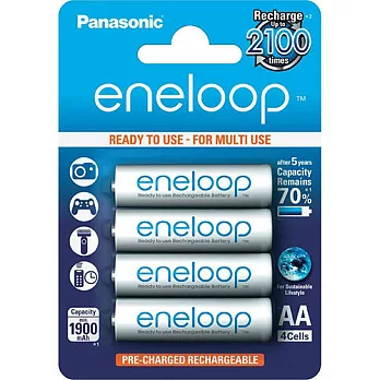 國際牌 Panasonic eneloop AA低自放鎳氫充電電池 (8入) - 贈電池盒