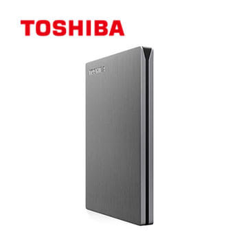 Toshiba 東芝 Canvio Slim II 1TB USB3.0 2.5吋超薄外接式硬碟(輕薄銀)