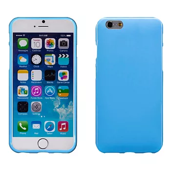 【BIEN】iPhone 6 亮麗全彩軟質保護殼 (粉藍)