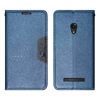 【BIEN】ASUS Zenfone 5 時尚金沙紋隱磁可立皮套 (藍)