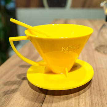 【KONO珍藏限量】哈亞咖啡彩色繽紛濾器 (YE黃)