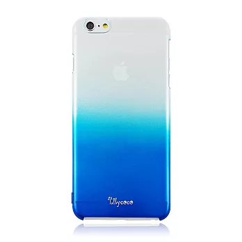 Lilycoco iPhone 6 Plus 漸層晶透 5.5吋 硬式超薄保護殼藍色