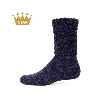 【 PULO 】針織造型暖暖襪-丈青-M
