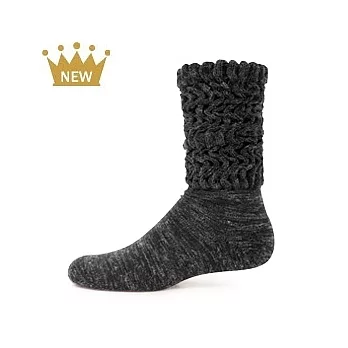 【 PULO 】針織造型暖暖襪-黑-M