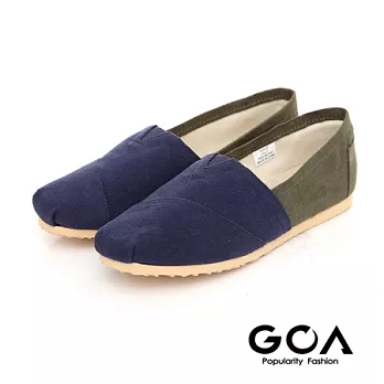 GOA 率性素面拼接輕便鞋38藍綠色