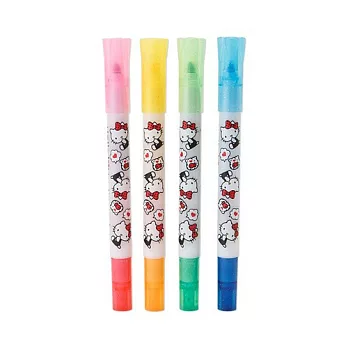 Sanrio HELLO KITTY香味雙頭螢光筆組(一組四隻入)