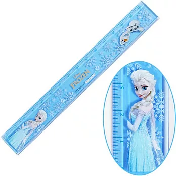 《sun-star》迪士尼冰雪奇緣15cm半透明直尺(深藍)