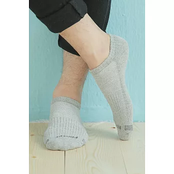 【Footer除臭襪】素面氣墊運動船短襪 T31L(男款)L 淺灰色