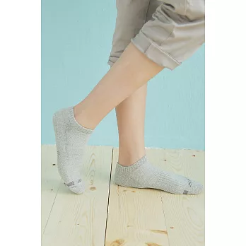 【Footer除臭襪】素面氣墊運動船短襪T31M(女款)M 淺灰色