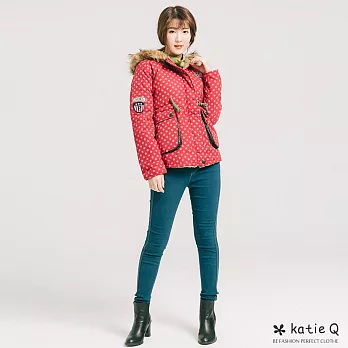 【KT】浪漫甜心厚絨保暖外套(2色)-M-XL　L紅