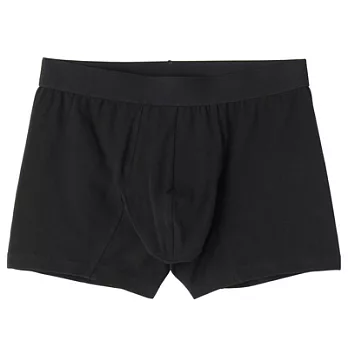 [MUJI 無印良品]男棉混舒適彈性拳擊內褲XL黑色