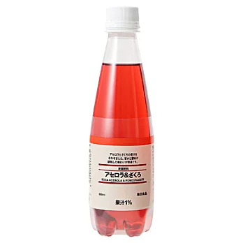 [MUJI 無印良品]PET西印度櫻桃&石榴汽泡飲/350ml