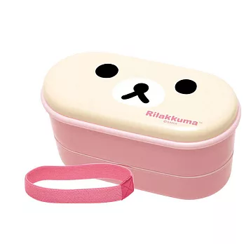 San-X 拉拉熊滿滿懶熊生活系列雙層便當盒。懶妹