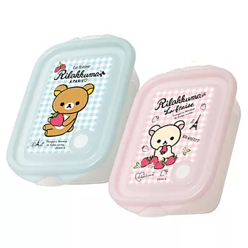 San-X 拉拉熊巴黎草苺系列氣壓式保鮮便當盒 (二入)