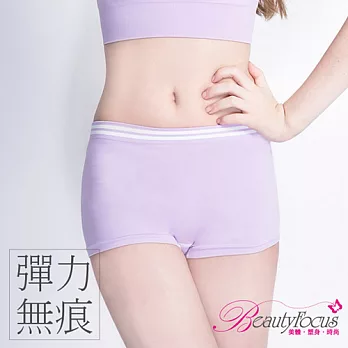 BeautyFocus台灣製魔力俏臀超彈力無痕平口褲2454淺紫色