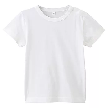 [MUJI]幼兒有機棉每日兒童服短袖T恤80柔白