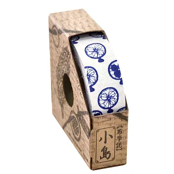 青花瓷系列布膠帶 (1入)白底電風扇