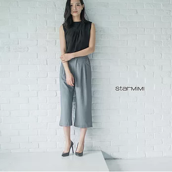 【StarMIMI】小細格紋打褶寬褲＊FREE格紋