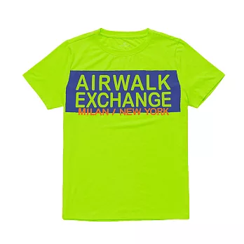 【美國AIRWALK】遨遊城市吸濕排汗圓領TXL螢綠