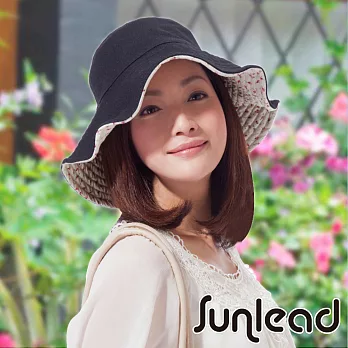 Sunlead 雙面雙色可戴。可塑型折邊防曬寬緣寬圓頂遮陽帽 (夏日花朵)