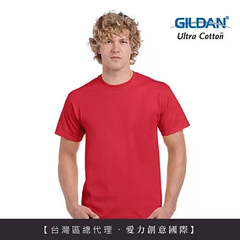 GILDAN 總代理-100%美國棉~圓筒短袖素面T-Shirt~XL紅