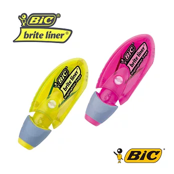 BIC 螢光魔術帶2入 黃/桃紅