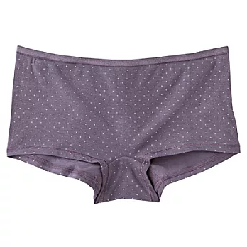 [MUJI 無印良品]女有機棉混彈性無側縫平口內褲煙燻紫紋樣LL煙燻紫紋樣