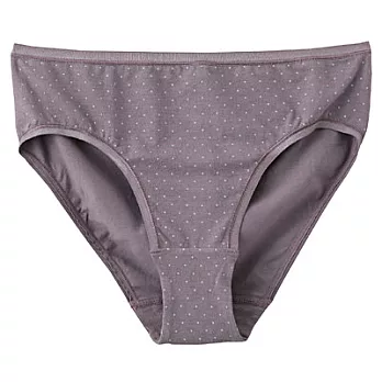 [MUJI 無印良品]女有機棉混彈性無側縫高腰內褲XL煙燻紫紋樣