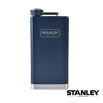 【美國Stanley】不鏽鋼保溫瓶／SS Flask經典酒壺 0.35L錘紋藍