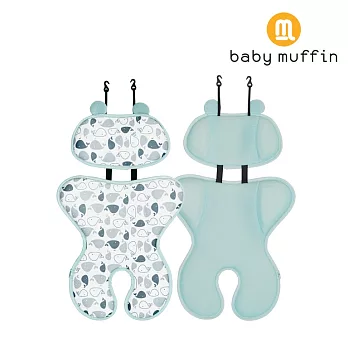 baby muffin 推車汽座兩用涼墊藍鯨魚