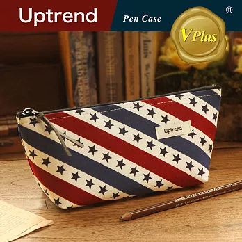 Uptrend/V-plus‧永恆的星條旗 寬底筆袋 