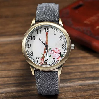 Watch-123 凡爾賽玫瑰-巴洛克歐風懷舊古著腕錶 (三色可選)黑色