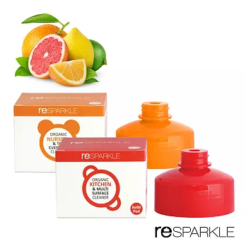【澳洲reSPARKLE】綠思寶-清潔劑補充蓋-2入(嬰幼兒玩具、日常生活+廚房、多功能)