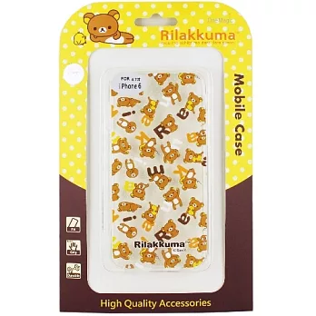 Rilakkuma 拉拉熊 iPhone 6 (4.7吋) 繽紛系列 彩繪透明保護軟套字母