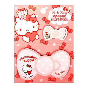 《Sanrio》HELLO KITTY緞帶造型傳言自黏便箋(好感謝)