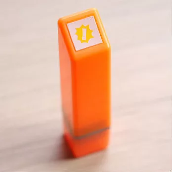 【KODOMO NO KAO】Magical 螢光浸透印章_驚嘆號(橘)